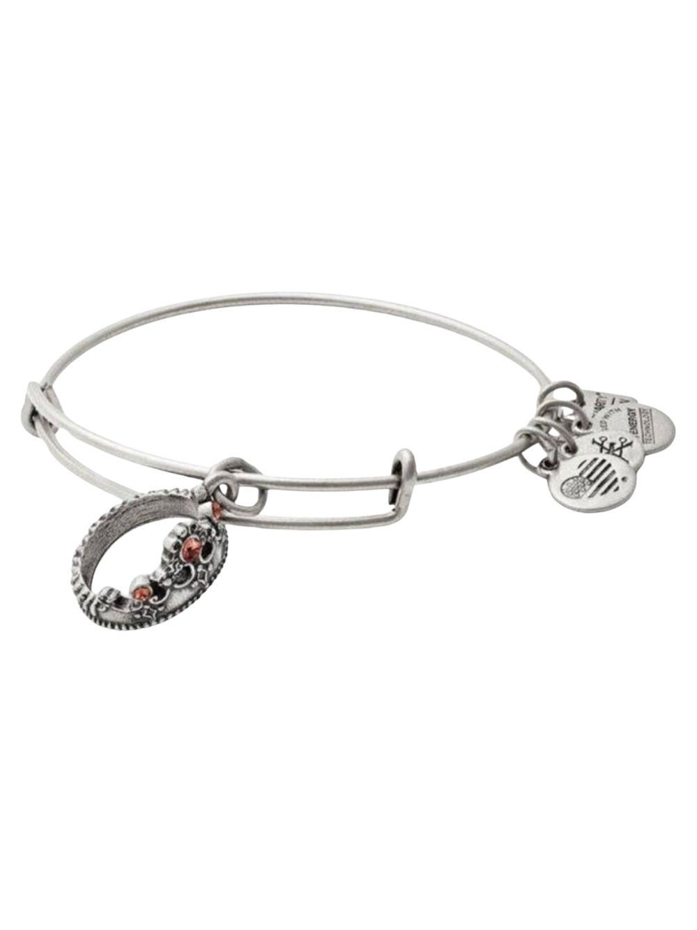 NWT! RETIRED Alex and Ani Queen’s Crown Charm Bangle Bracelet - Silver